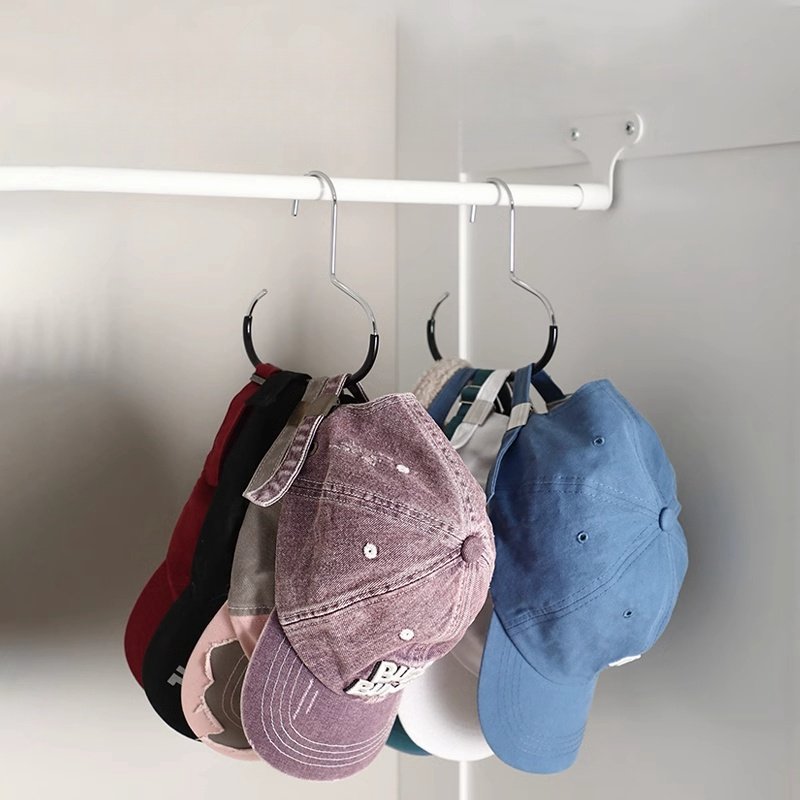 帽子收纳神器防滑围巾丝巾架家用吊带领带多功能挂帽子展示架