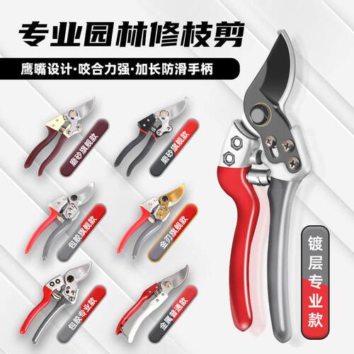 园艺剪刀修枝剪树枝专用剪子花艺园林花剪粗枝家用SK5修花果枝剪