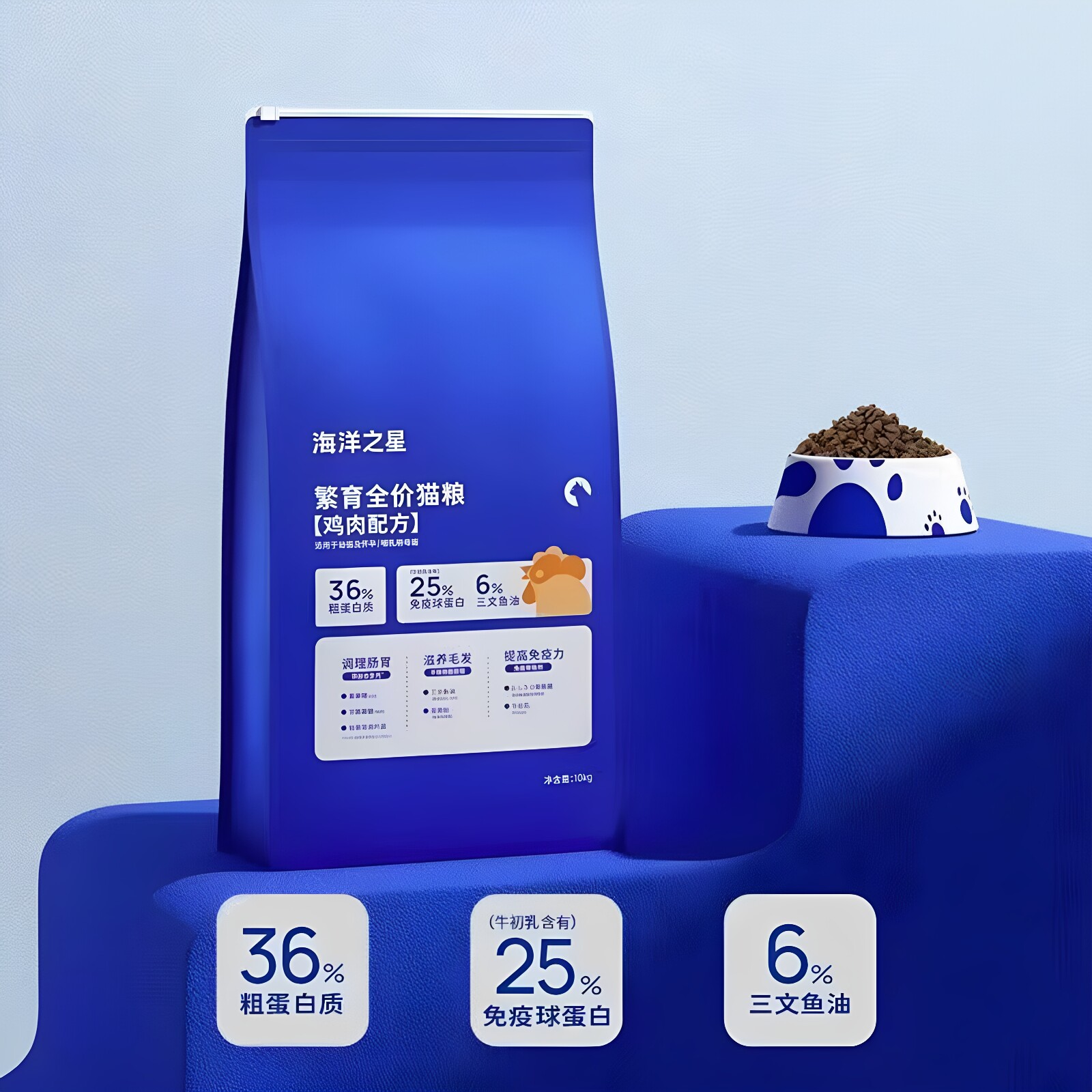 繁育猫粮鸡肉猫粮天然高蛋白图片