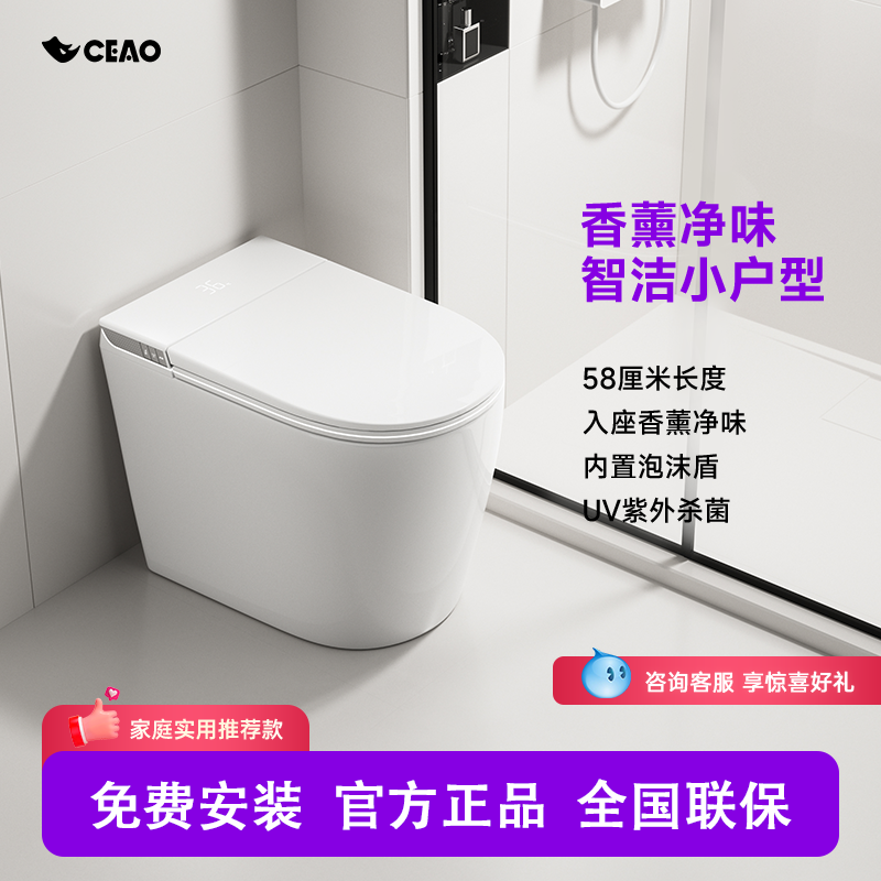 CEAO小户型智能马桶虹吸