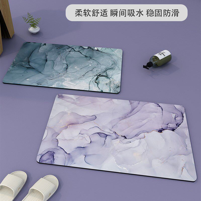 速发软硅藻泥浴室吸水地垫防滑速干脚垫厕所卫生间门口门垫洗手间