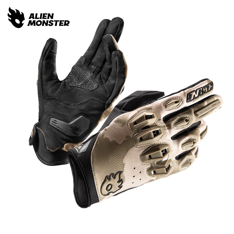 外星怪鸣啸摩托车手套夏季透气越野机车装备男四季骑行触屏CE认证