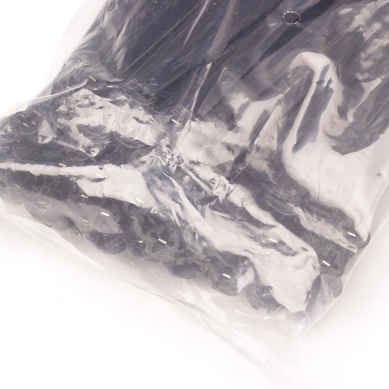 尼龙扎带加强固定黑色铁头固定式捆扎5*250 6*300 5*350