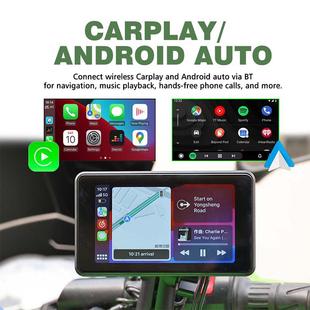 5寸专用摩托车行车记录仪无线carplay便携式高清导航导航仪车载