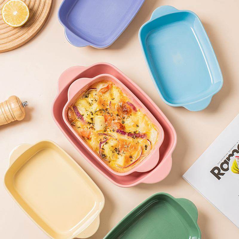 带盖烤盘芝士焗饭碗烤箱专用盘长方烤碗菜盘双耳盘陶瓷盘子,餐饮具,盘,淘宝优惠券,粉丝福利购,淘宝优惠卷