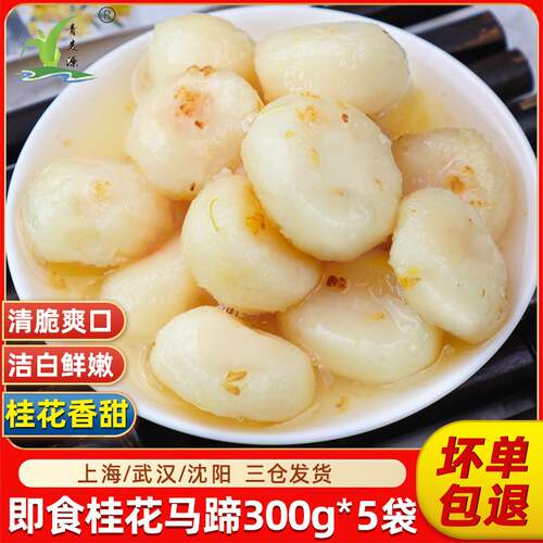 桂花马蹄300g*5袋去皮荸荠小吃零食凉菜即食果蔬糖水甜品酒店商用
