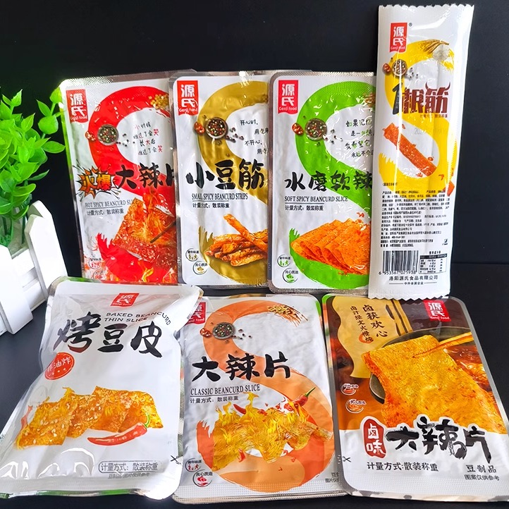 源氏小豆筋1根筋大辣片散装独立包装大辣片小零食办公室休闲食品