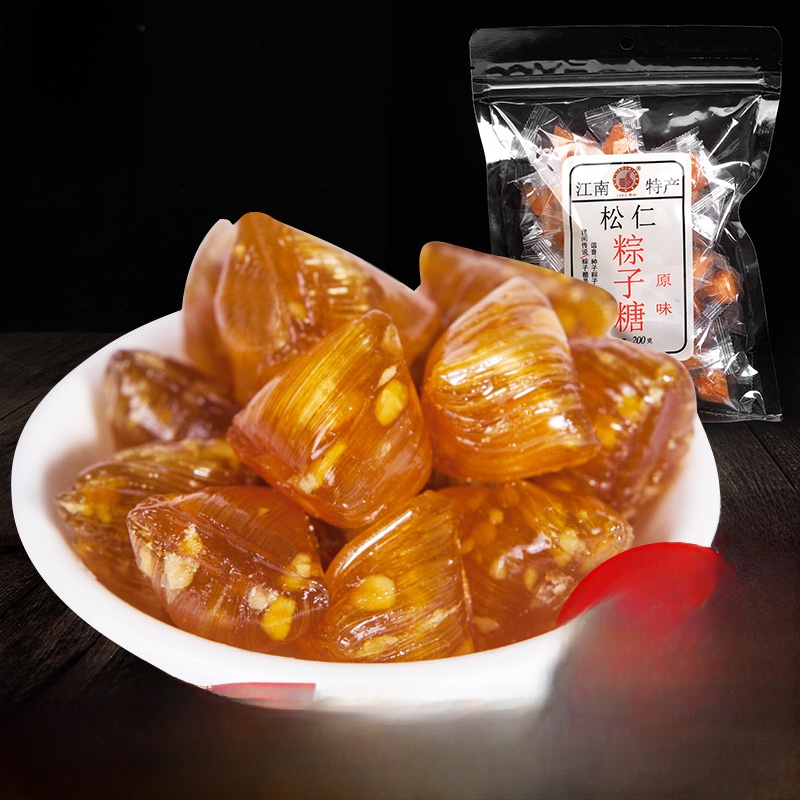 苏州特产新大名松仁粽子糖桂花薄荷糖果梨膏糖零食200g袋