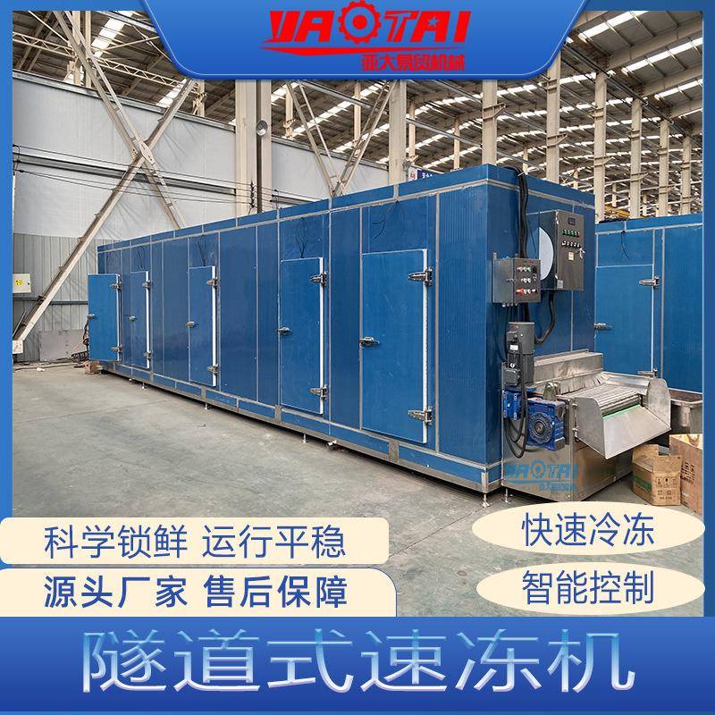 隧道式液氮速冻机全自动海鲜速冻设备大型果蔬连续式速冻大虾带鱼