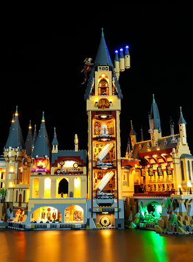 KGBOX适用于哈利波特霍格沃茨大城堡灯光配件展示盒71043灯饰