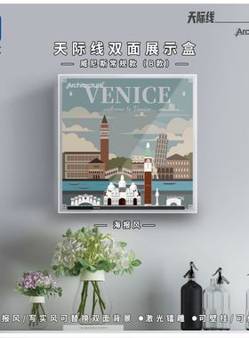 KGBOX乐高21026威尼斯城市天际线亚克力展示盒模型防尘罩透明