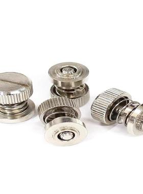 不锈钢松不脱螺钉面板机柜压铆滚花螺母手拧螺丝PF31PF32M4M5