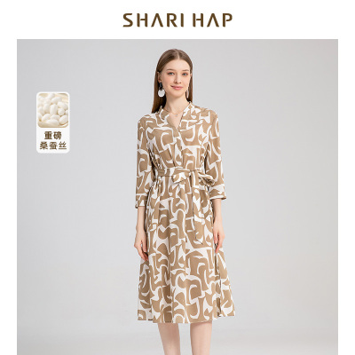 SHARI HAP高端真丝连衣裙女新款夏季轻奢高级感大牌桑蚕丝裙子
