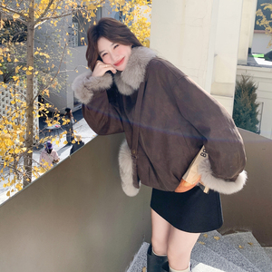 真狐狸毛90绒内胆羽绒服（配包包）2C211-166-P405控588图片