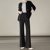 显瘦高腰职业正装 西装 卡其色 新款 女垂感直筒微喇叭裤 裤 2025秋季