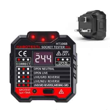 现货HT106 Electr Soet Tester eutral Live rth Wire Testig