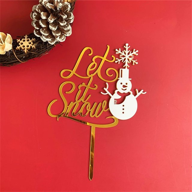 现货rry Cistmas Acryl Cake per Sowma Letters Acryl