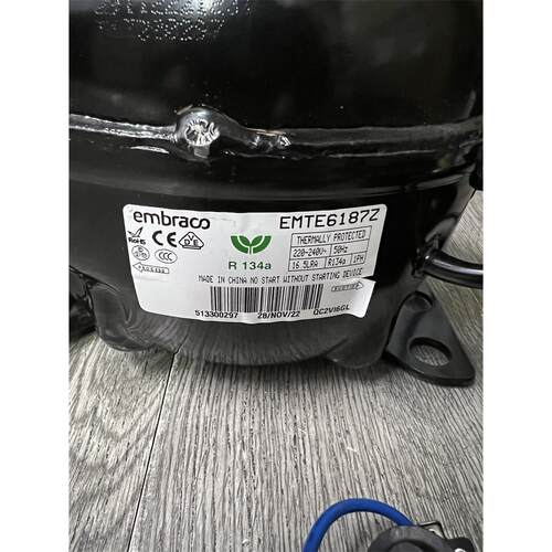 原装全新embraco 恩布拉科压缩机 R134A EMTE6187Z  187W冰箱制冷