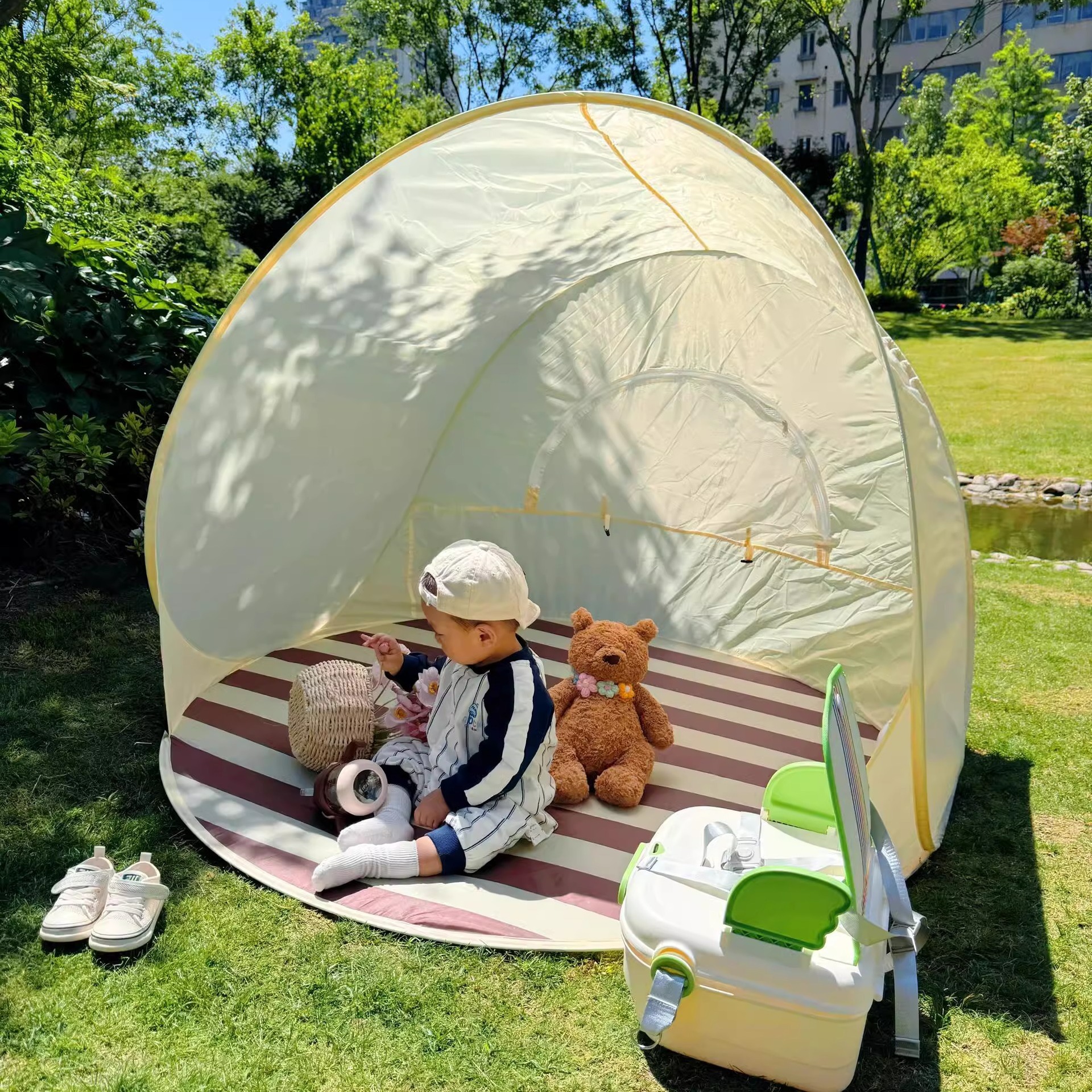 ins风海边沙滩露营帐篷