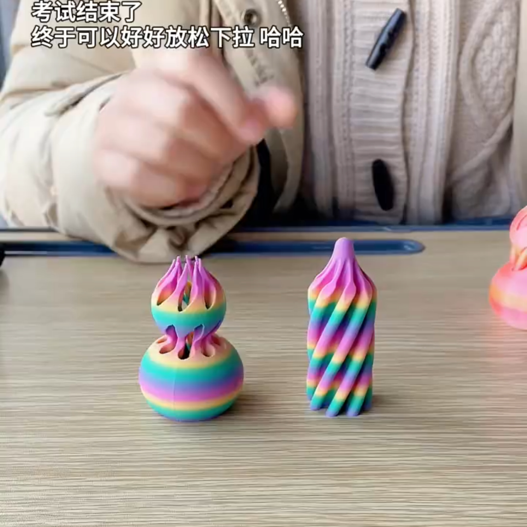 3D打印彩虹葫芦解压玩具