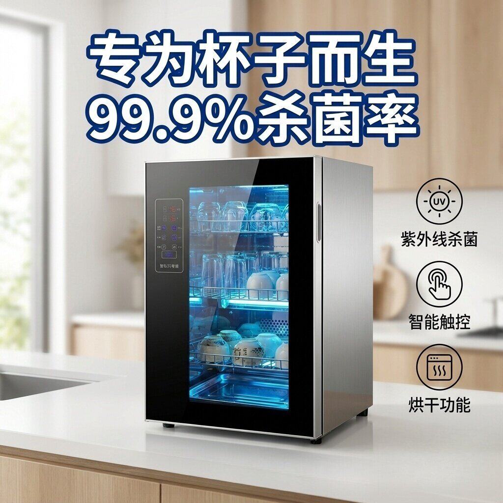 茶杯消毒柜小型办公室专用茶水柜会议室棋牌杯子茶具迷你台式家用