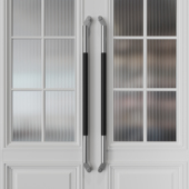 新中式 玻璃门拉手对开门门把手对装 推拉办公室包厢实木门把手手柄