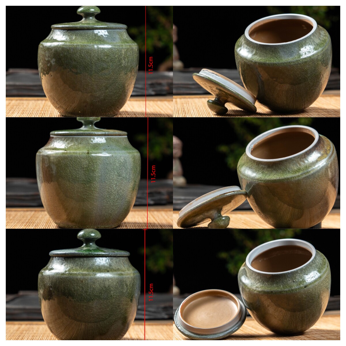 建水紫陶省工吴超老师柴烧醒茶罐