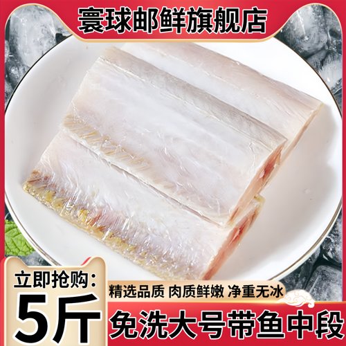5斤深海野生免洗免处理带鱼中段