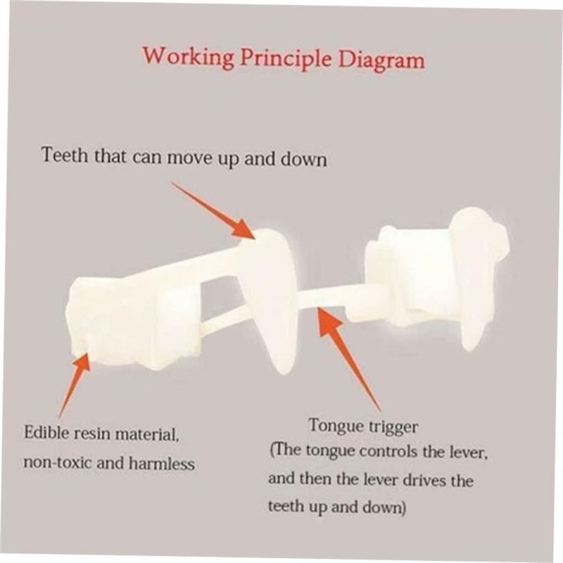 Halloween Retractable Fangs Masquerade Props Vampire .Teeth