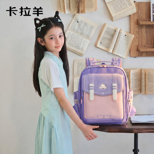 卡拉羊书包女生小学生一年级超轻