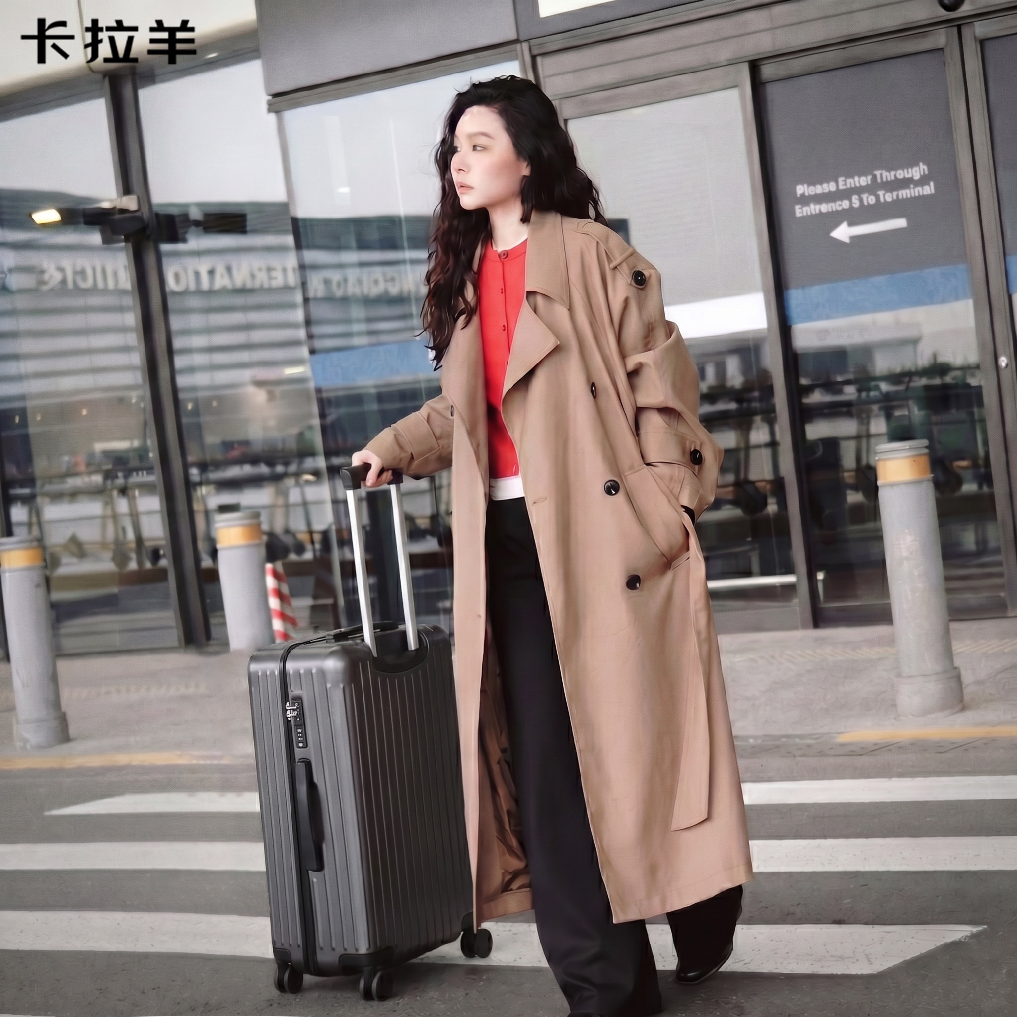 卡拉羊2026新款拉杆行李箱短途出行超轻便万向轮静音轮女生款