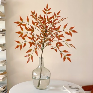 假绿植装饰仿真南天竹假花摆设室内盆栽摆件客厅轻奢仿生植物造景