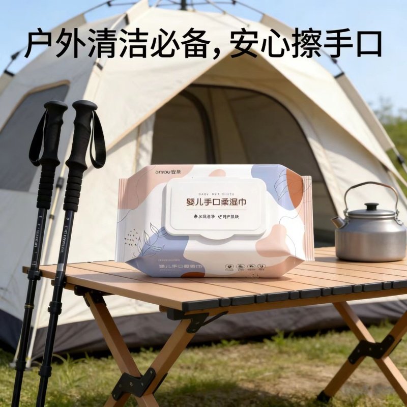 户外露营野炊安柔紫色母婴适用湿纸巾手口湿巾带盖50抽便携装湿巾,户外/登山/野营/旅行用品,其他,淘宝优惠券,粉丝福利购,淘宝优惠卷