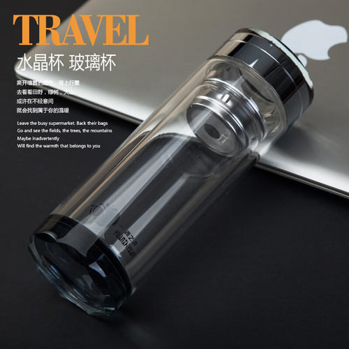 高档加厚耐热双层玻璃杯