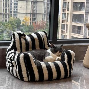 通用保暖中小型犬狗窝狗狗沙发可拆洗猫床垫子宠物用品 猫窝四季