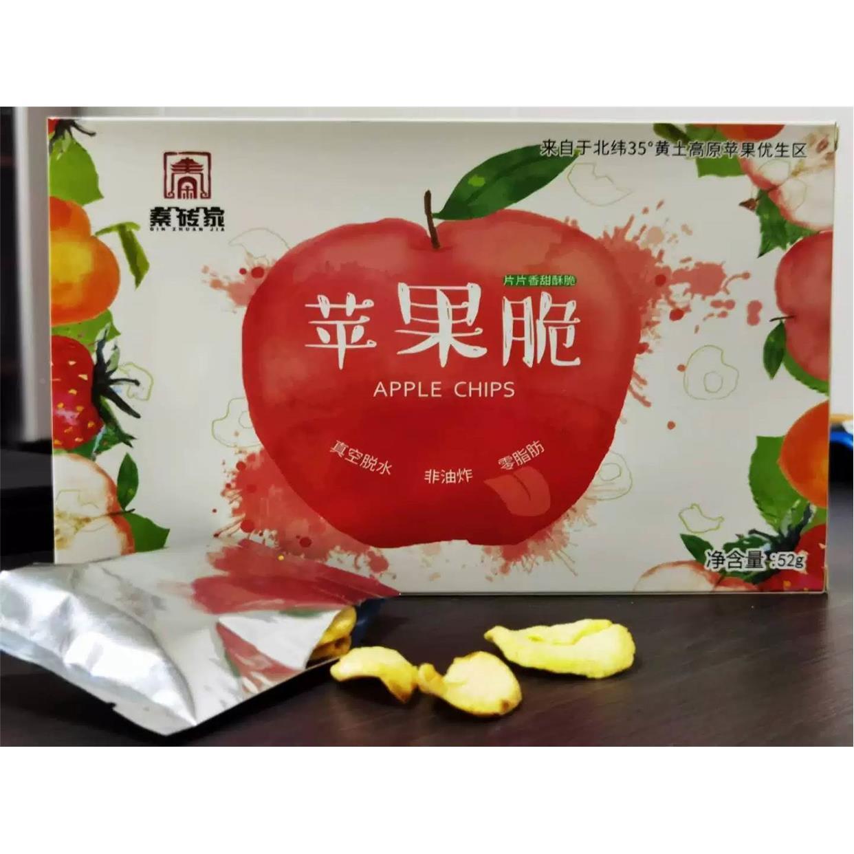 秦砖家陕西特产苹果干脆片脱水零食水果干苹果脆