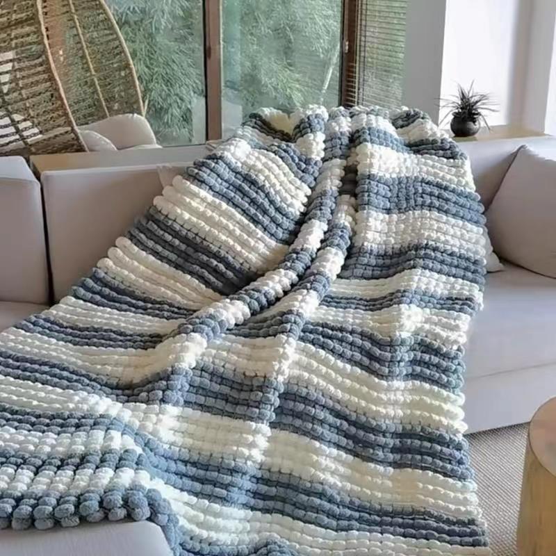 大球球线加密盖毯手织毛毯diy针织毯子宝宝毯子diy编毛毯带工具