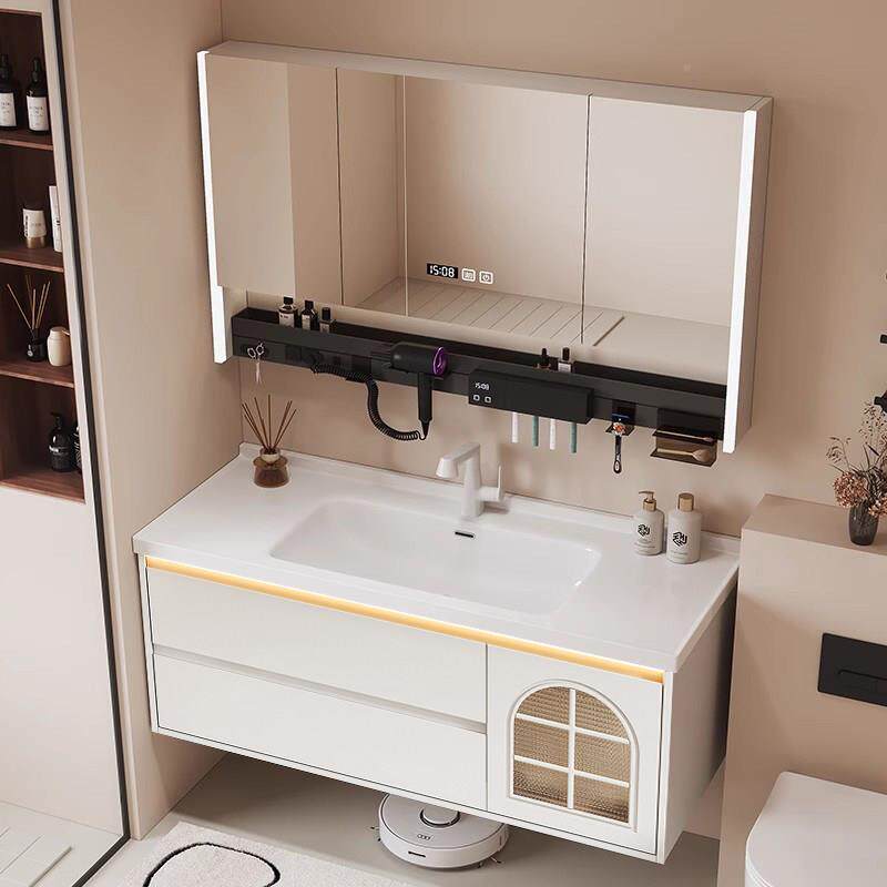 小能室户T08型法式智浴柜陶瓷一体盆卫浴柜洗漱台洗手盆组柜合洗