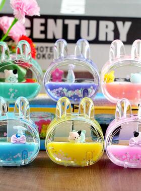 童玩具卡通漂浮沙漏件南儿瓜QNZ车创意油摆滴笔液体流沙玩具摆插