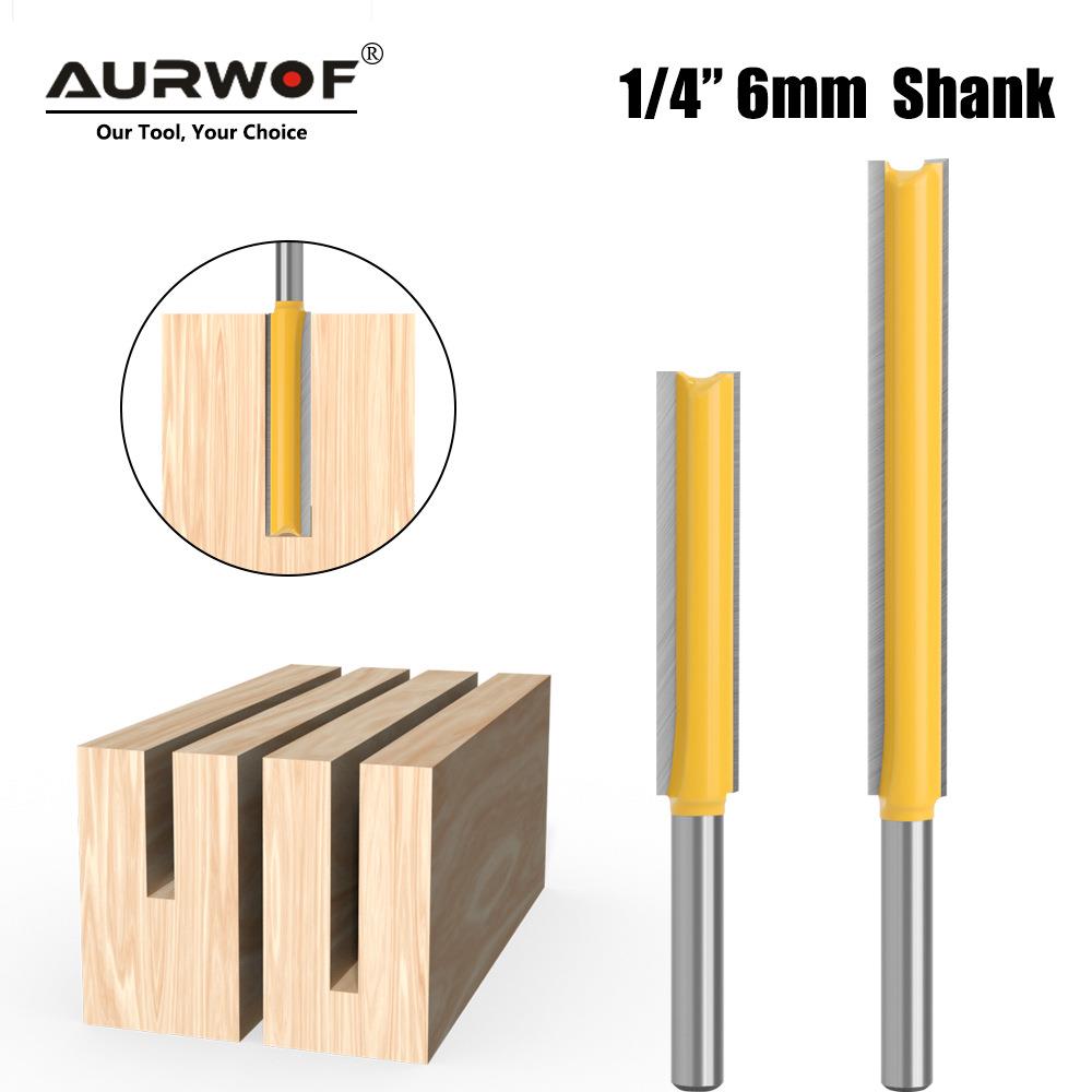 1/4柄加长直刀双刃直刀加长修边刀修边机机刀头厂家直销木工铣刀