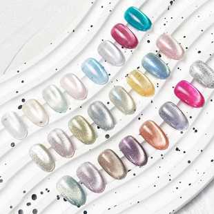 oxxi新品高透水润猫眼24色静若幽兰新中式罐装甲油胶