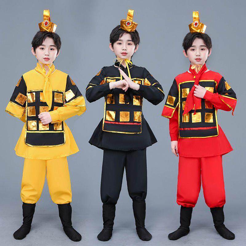 古代士兵儿童服装演出服