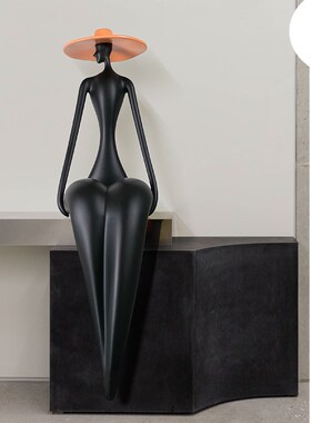 家之源摆件人物艺术雕塑入户玄关客厅隔断前台地台女性美容院禅意