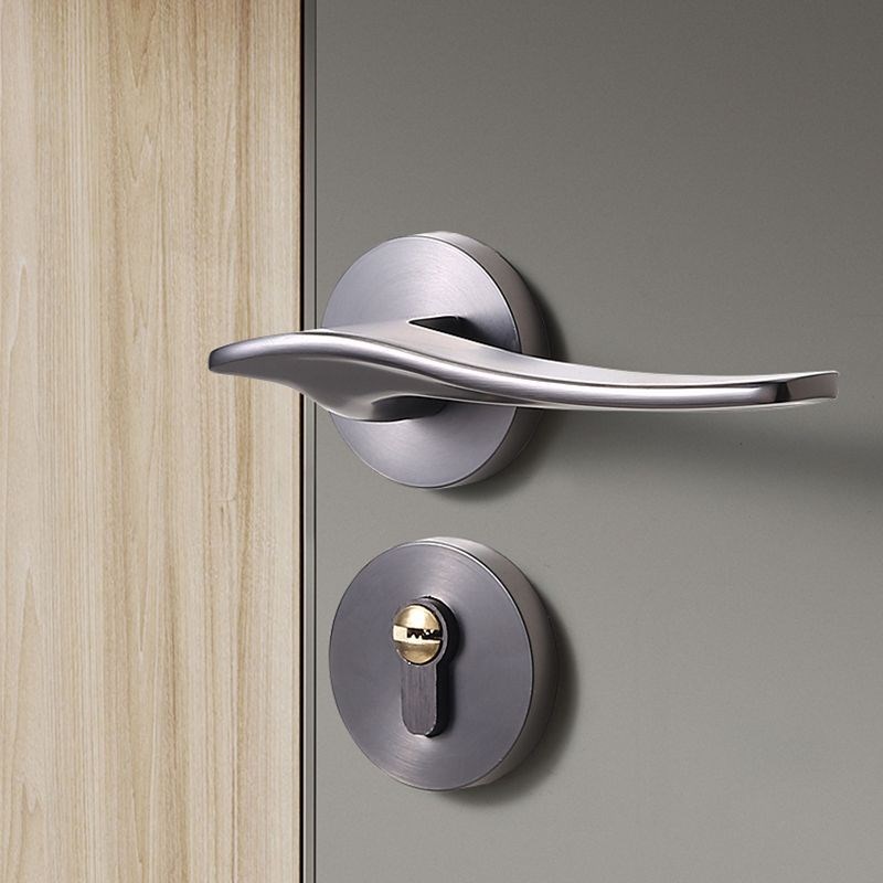 帕戈黑色门把手现代简约室内机械门锁卧室书房办公室木门58分体锁