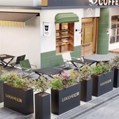 铁艺花箱户外围栏室外摆街道不锈钢花槽长方形花盆售楼部广场花坛