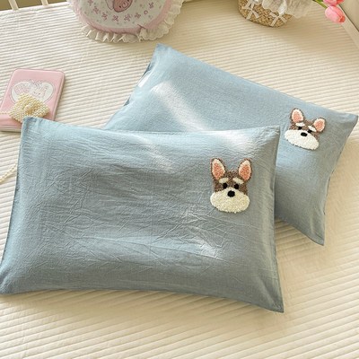 毛巾绣儿童枕套30x50幼儿园婴儿枕头套40x60小学生枕芯内胆套