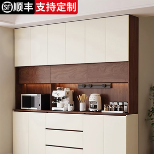 实木餐边柜靠墙一体储物柜家用客厅茶水柜玄关门口置物柜收纳柜子
