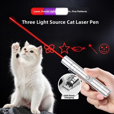 解闷棒激光红外线新款笔自嗨神器猫逗猫逗5种图案USB充电多功能