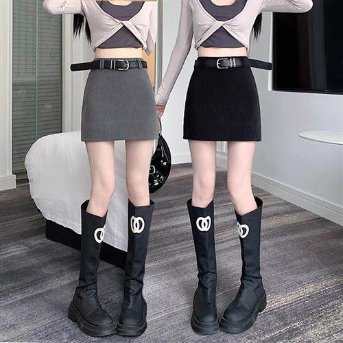 西装半身裙女2024新款春夏款高腰辣妹a字包裙一步包臀短裙小个子