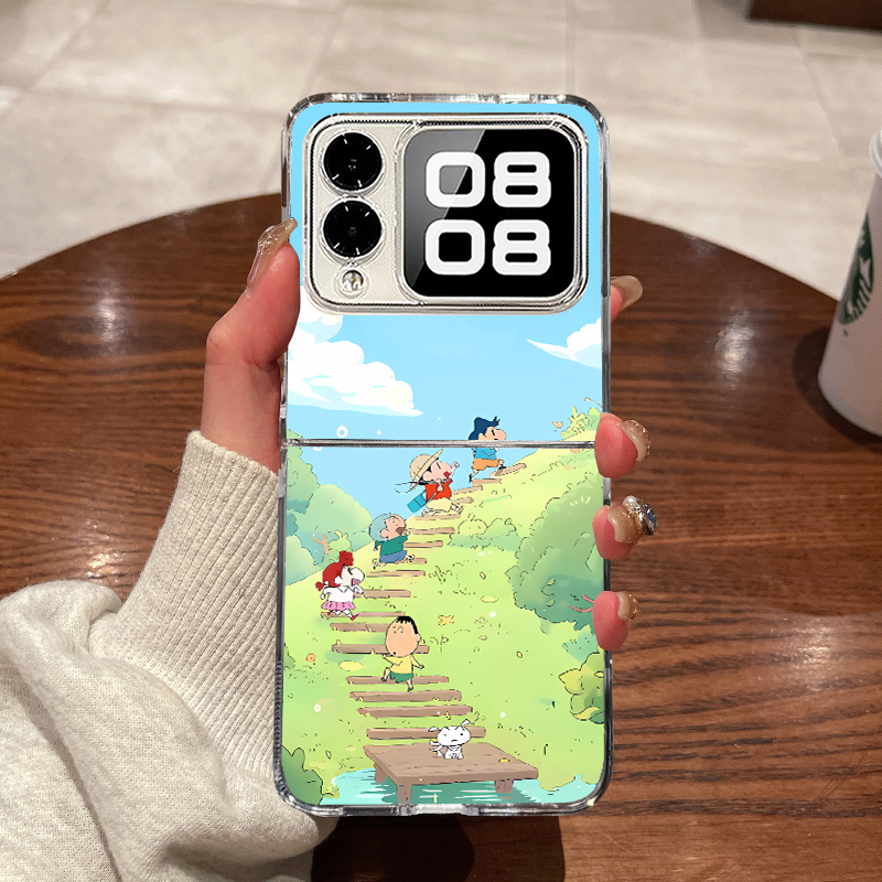 科迪福 适用华为nova Flip手机壳新款novaFlip小折叠屏huawei超薄透明夏日蜡笔小新全包防摔男女款硬壳保护套